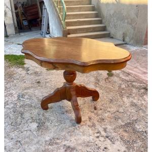 Table, Side Table, Violin In Mahogany From The Napoleon III Period. 19th Century. 