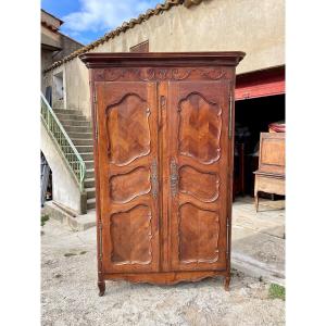 Louis XV Wardrobe In Cherry Wood From The 18th Century. 