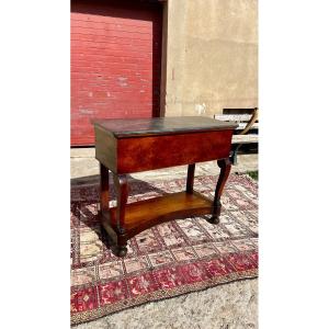 Empire Mahogany Console Counter From The 19th Century.