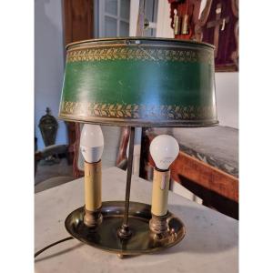 Lampe Bouillotte En Laiton Et Tôle Peinte époque XXé