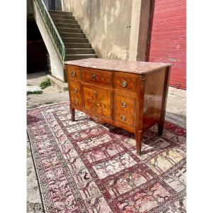 Commode  Trois Tiroirs Louis XV, Transition D époque 1930.