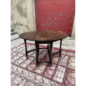 Table, Louis XIII Portfolio, In Oak, From The 17th Century.