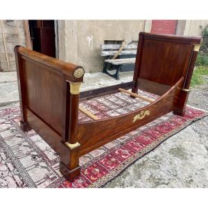 19th Century Empire Mahogany Daybed 