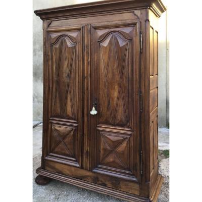 Louis XIII Period Wardrobe In Walnut 17th Time