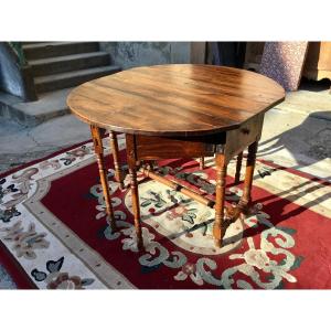 Louis XIII Walnut Wallet Table, 17th Century