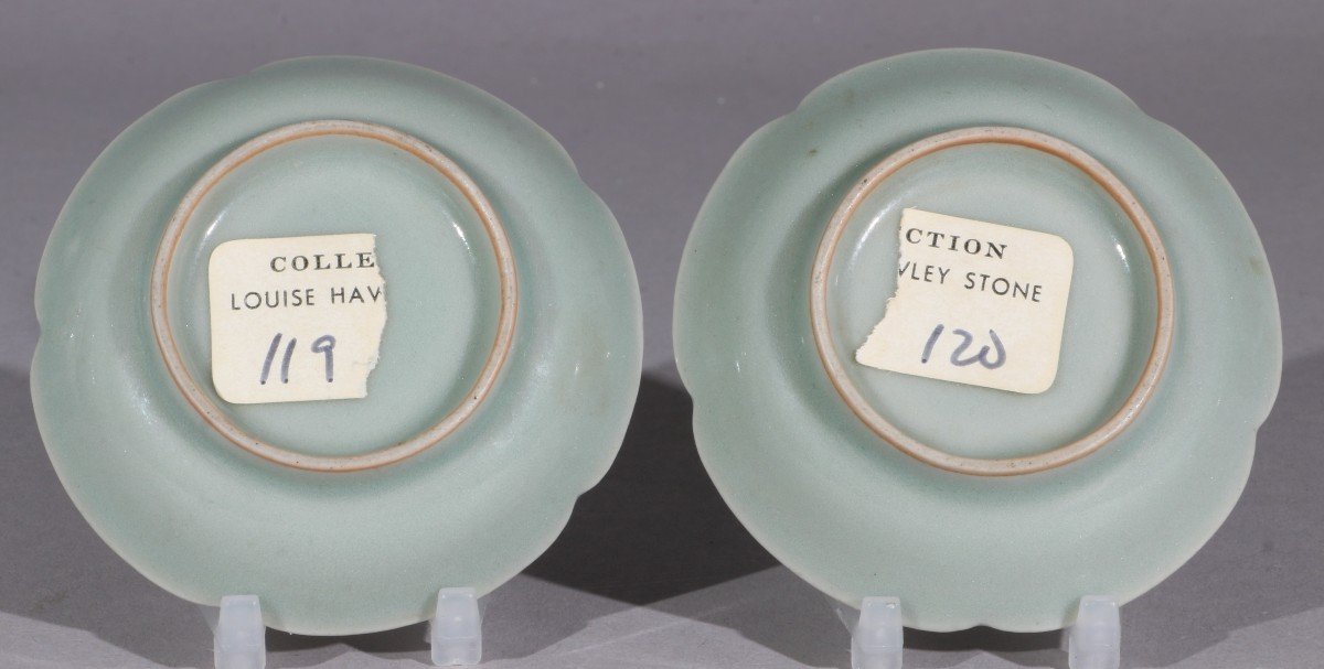 A Pair Of Miniature Celadon Ground Kakiemon Dishes L17th Century-photo-4