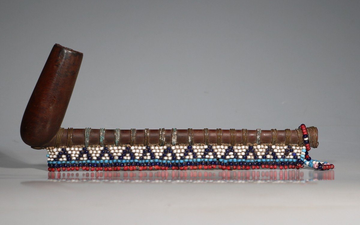 A 19th Century Xhosa Beaded Tobacco Pipe-photo-2