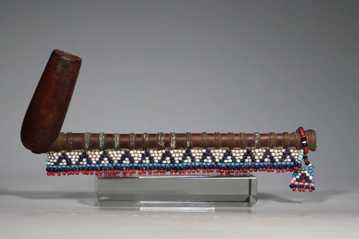 A 19th Century Xhosa Beaded Tobacco Pipe-photo-3