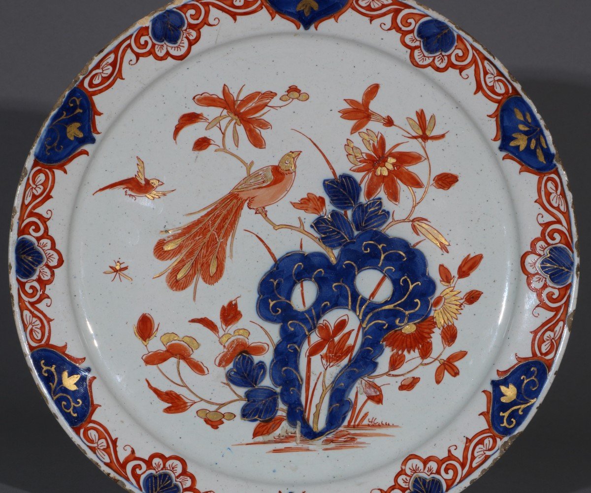 Assiette Hollandaise Delft Dore E18thc-photo-3