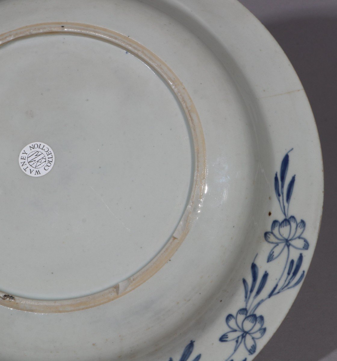 An Early Doccia Blue And White Hard Paste Plate C1745-photo-4