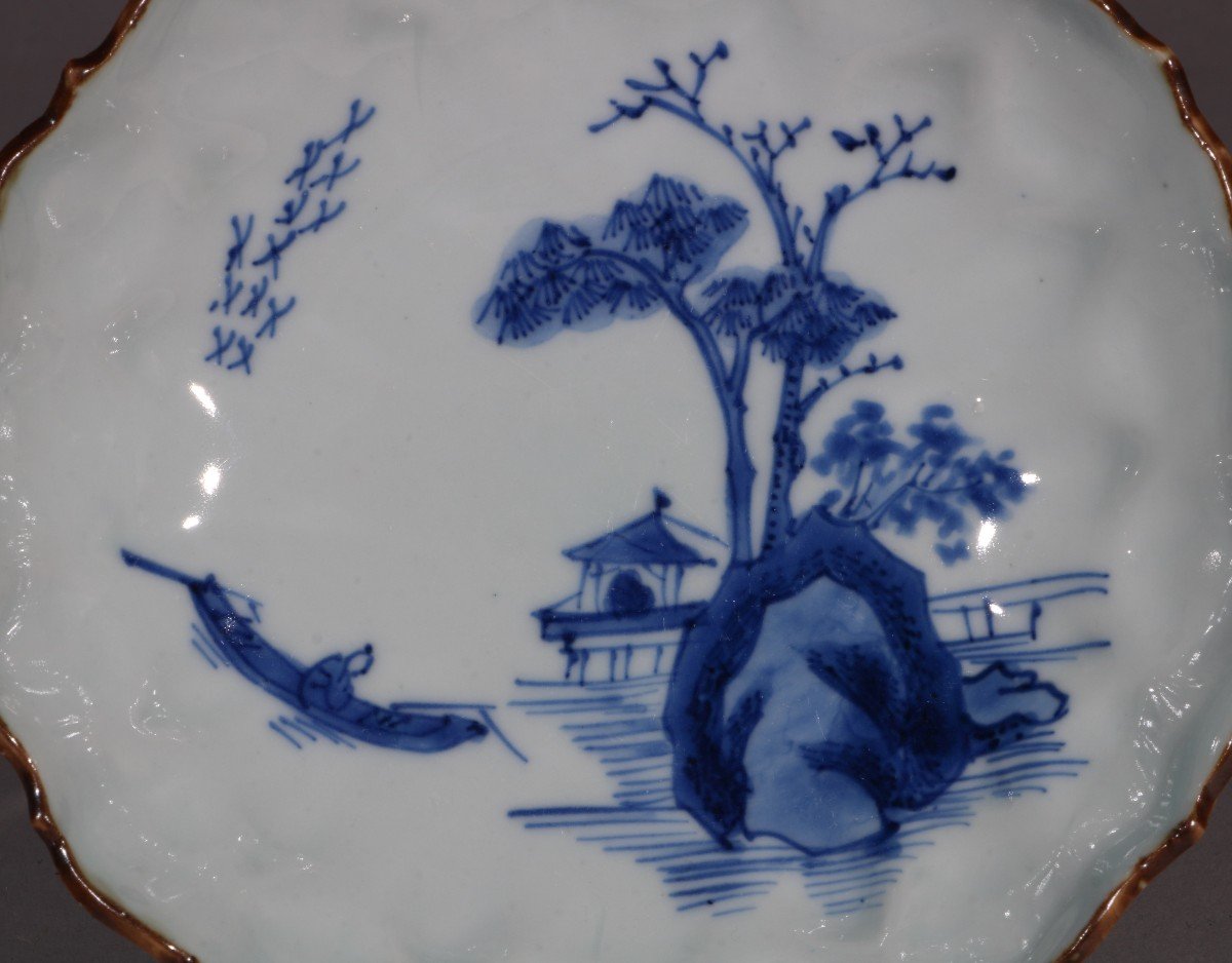 A Transitional Blue And White L Ming Dish-photo-2