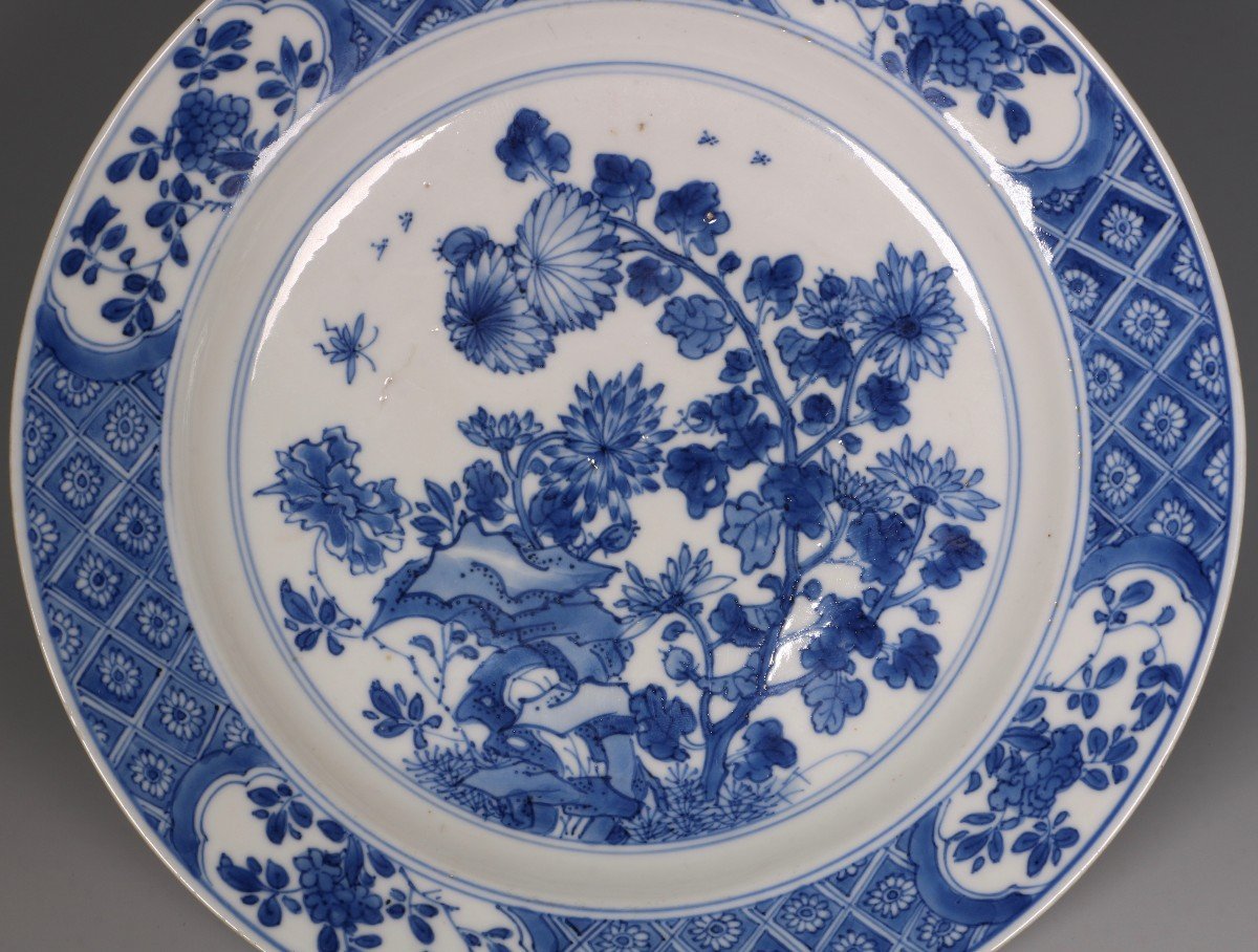 17th Century Blue And White Kangxi Plate-photo-2