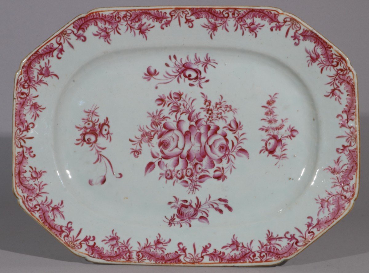 Qianlong Puce Decorated Meat Dish 18th Century-photo-2