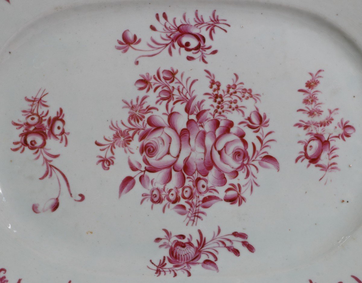 Qianlong Puce Decorated Meat Dish 18th Century-photo-3