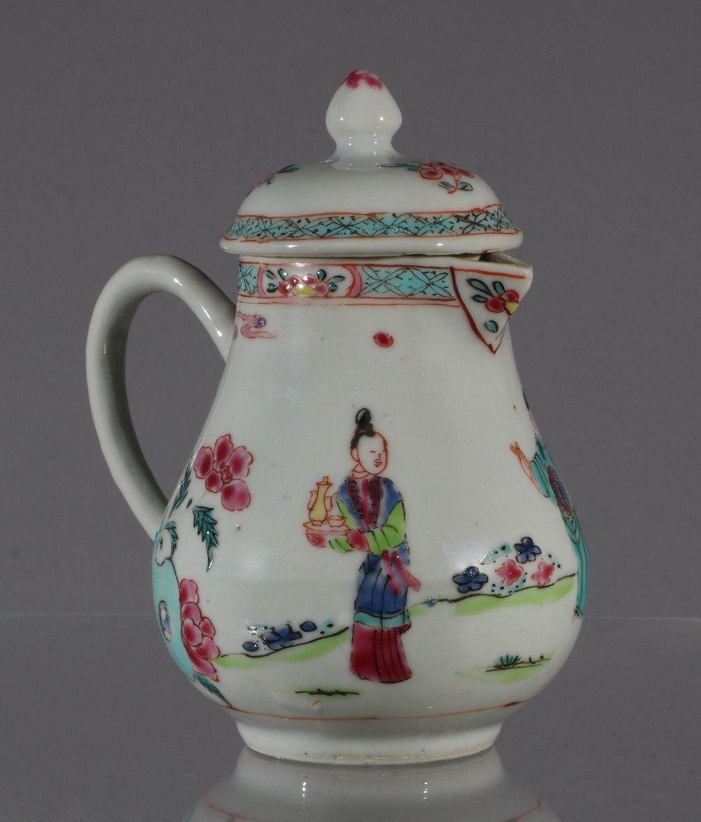 A Fine Yongzheng Famille Rose Cream Pot And Lid-photo-7