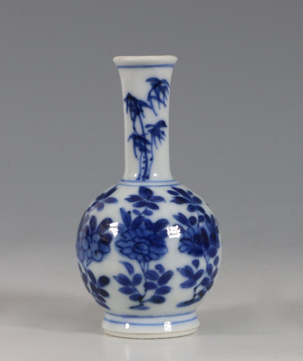 Chinese Blue And White Kangxi Vase 17/18th Century-photo-2