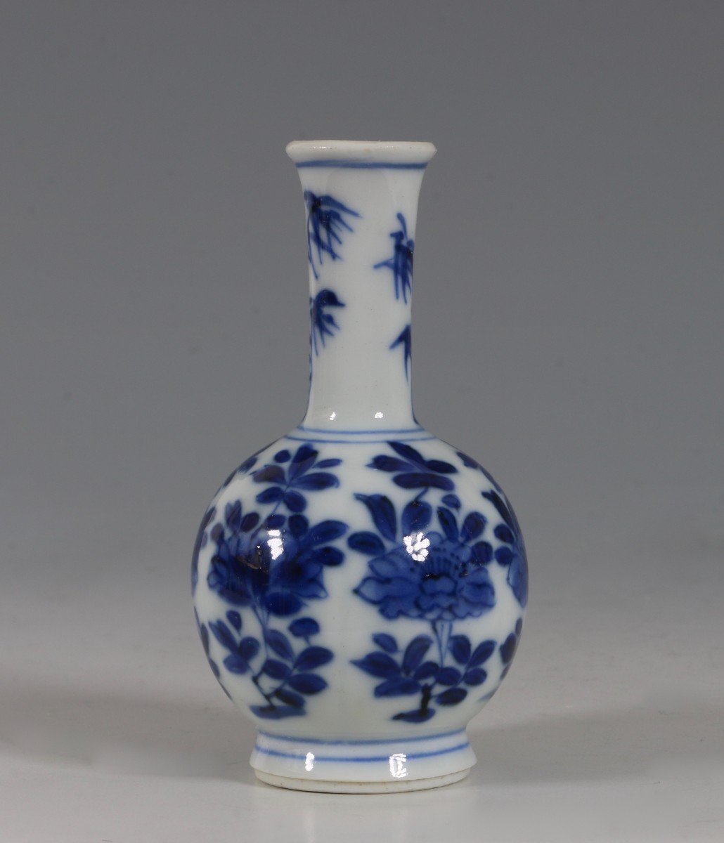 Chinese Blue And White Kangxi Vase 17/18th Century-photo-3