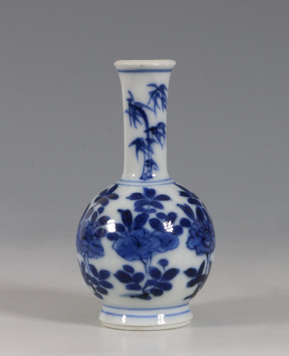 Chinese Blue And White Kangxi Vase 17/18th Century-photo-4