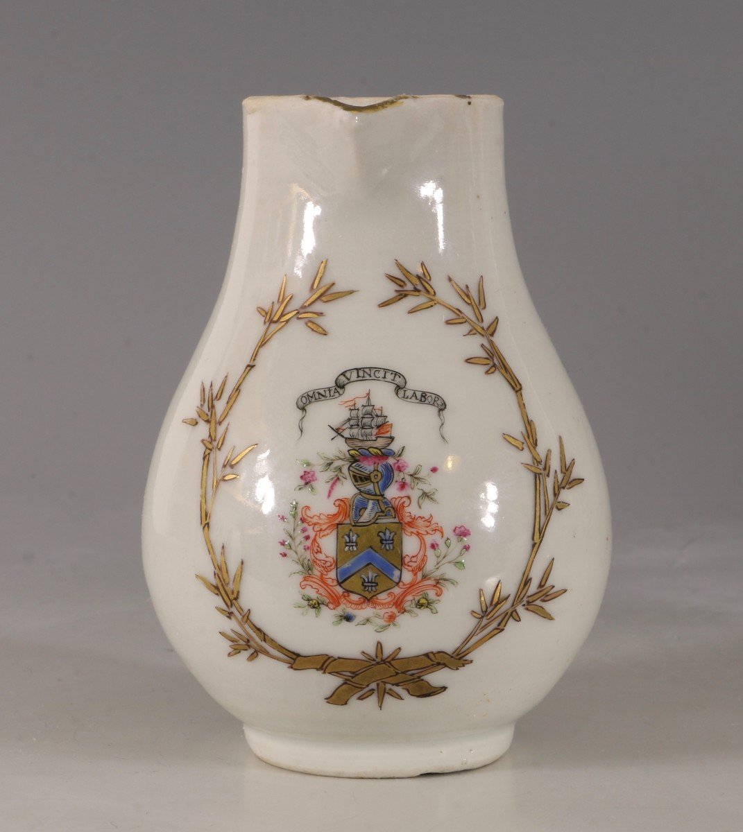 Qianlong Chinese Armorial Cream Pot Circa 1750