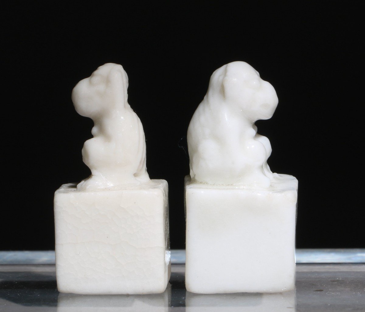 A Rare Pair Of Kangxi Blanc De Chine Seals C17/18th-photo-2