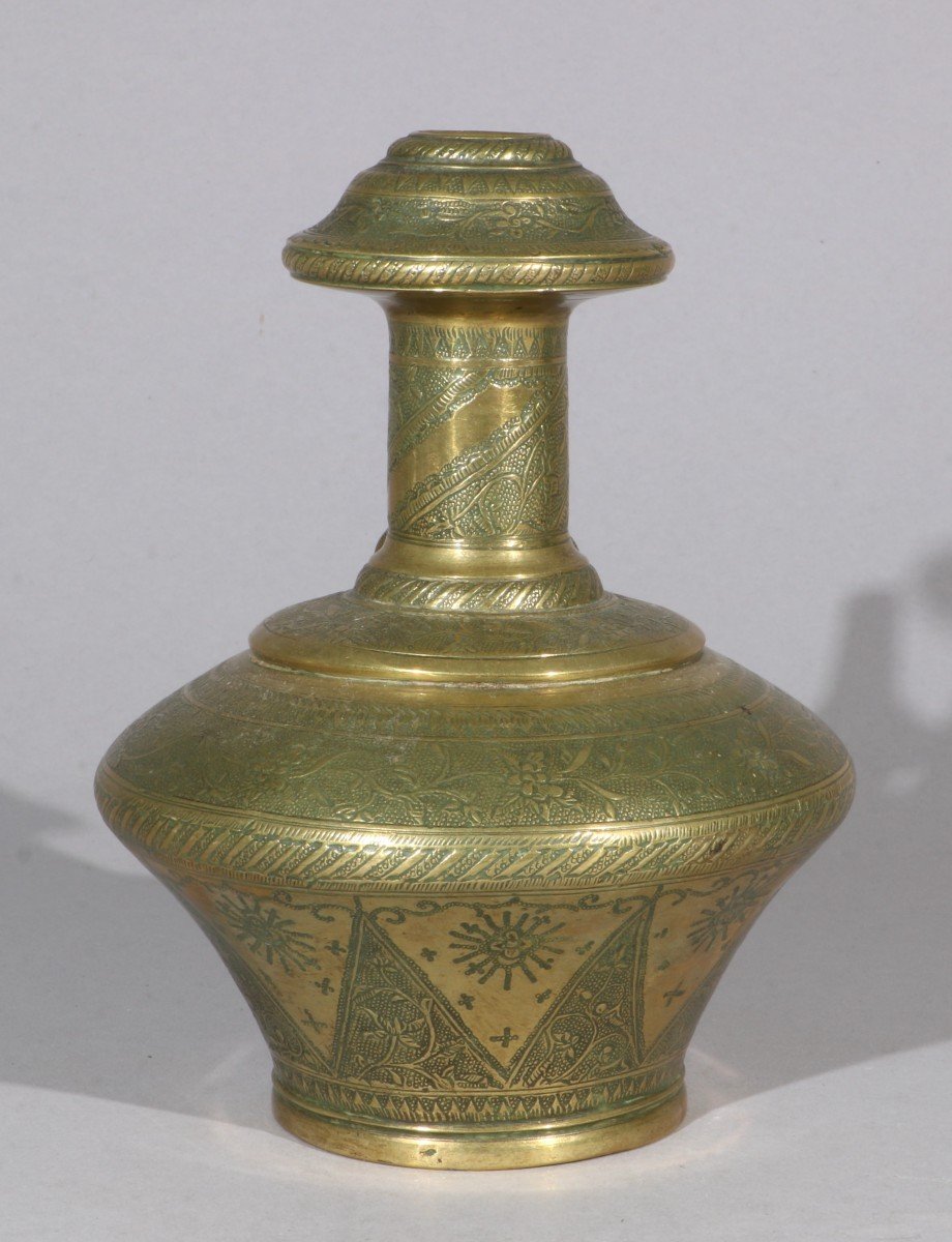  Kendi Java In Engraved Brass, 19th/20th Century-photo-4