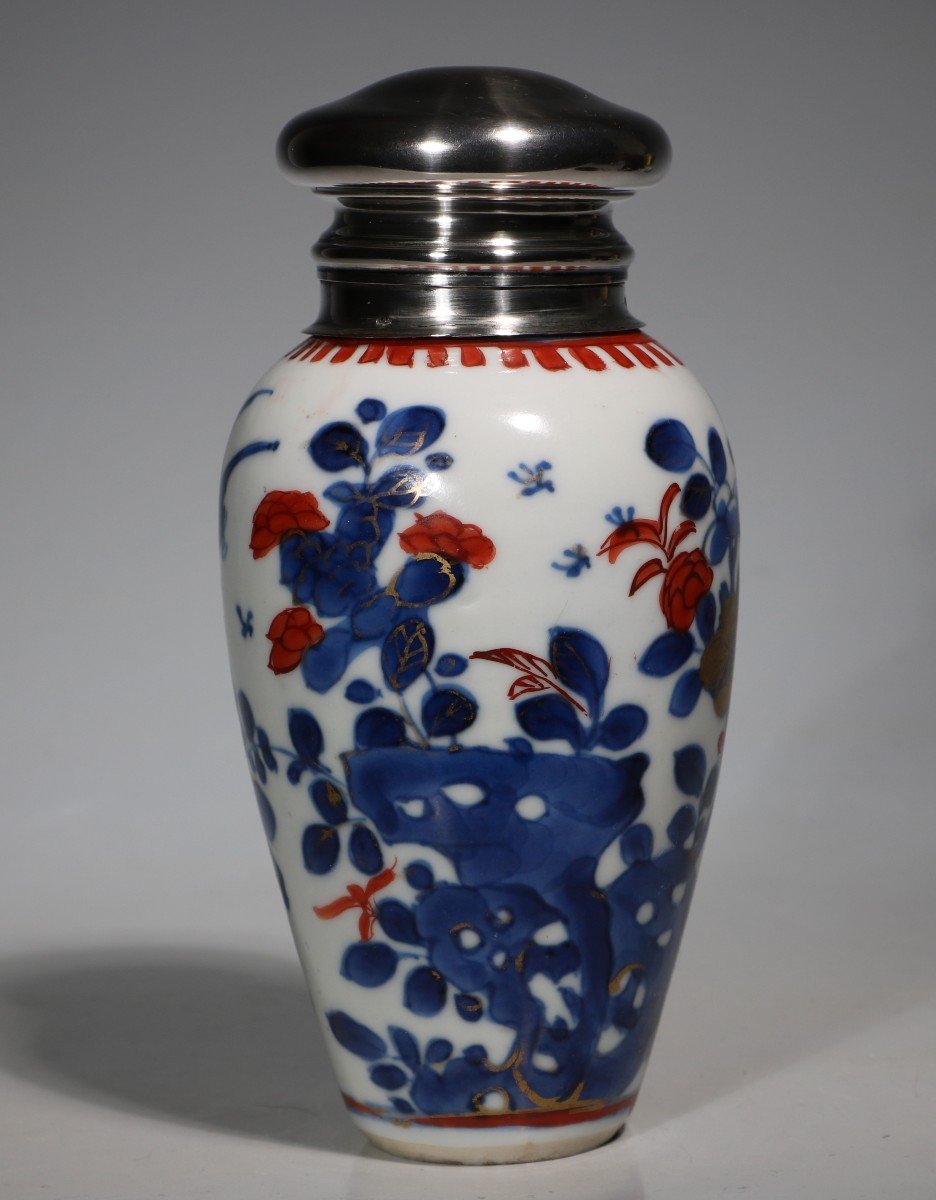 Vase Chinois Imari Monté En Argent,kangxi  XVIIIe Siècle-photo-3