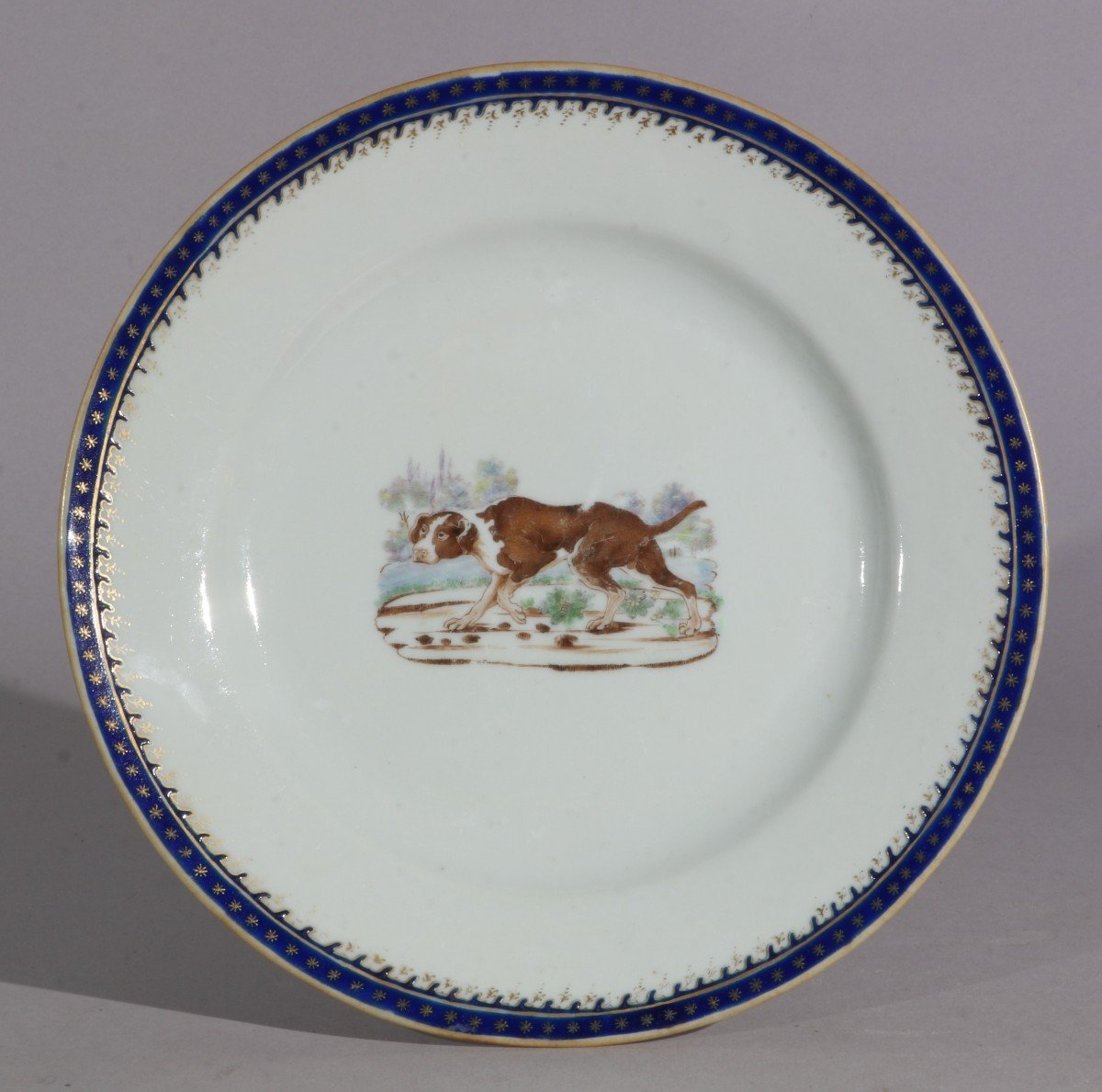  A Rare Export Plate From The American Market Jiaqing 19th Century-photo-1