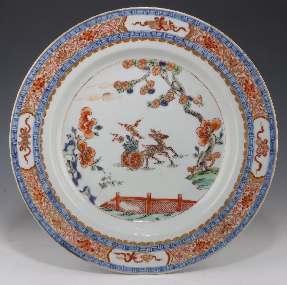 Assiette Chinoise Verte Imari C1725