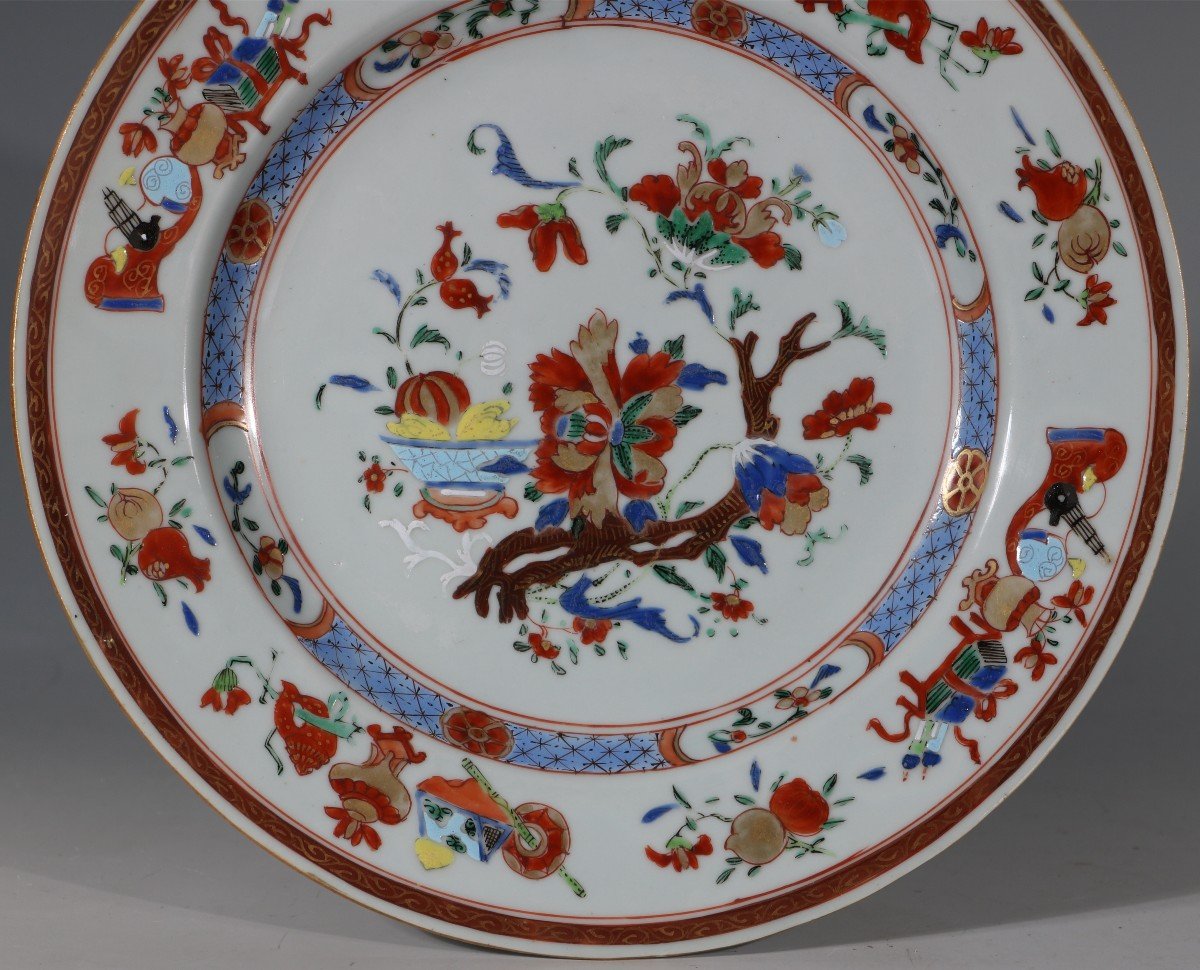 Une Paire d'Assiettes Famille Rose Qianlong C1730/40-photo-2