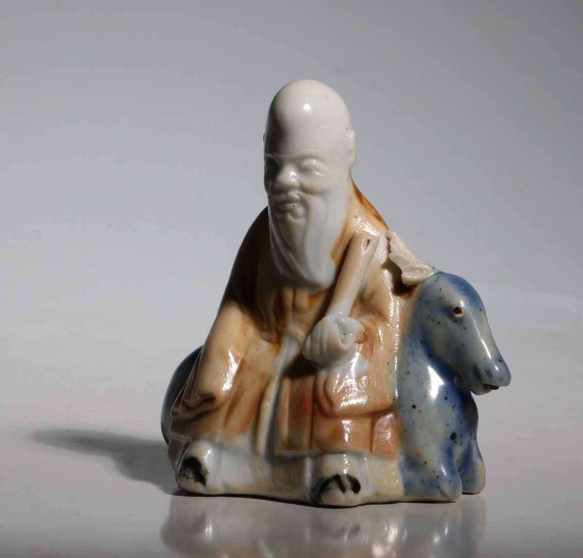 Un Compte-gouttes En Porcelaine Shoulao 18ème-photo-1