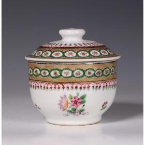 18th Century Chinese Sevres Style Export Covered Bowl