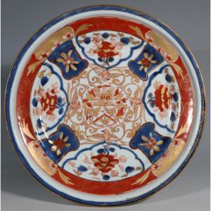 A  Chinese Dutch Market Armorial Dish Kangxi Yongzheng E18thc