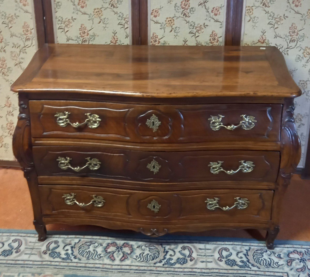 Commode Tombeau XVIII ème En Noyer