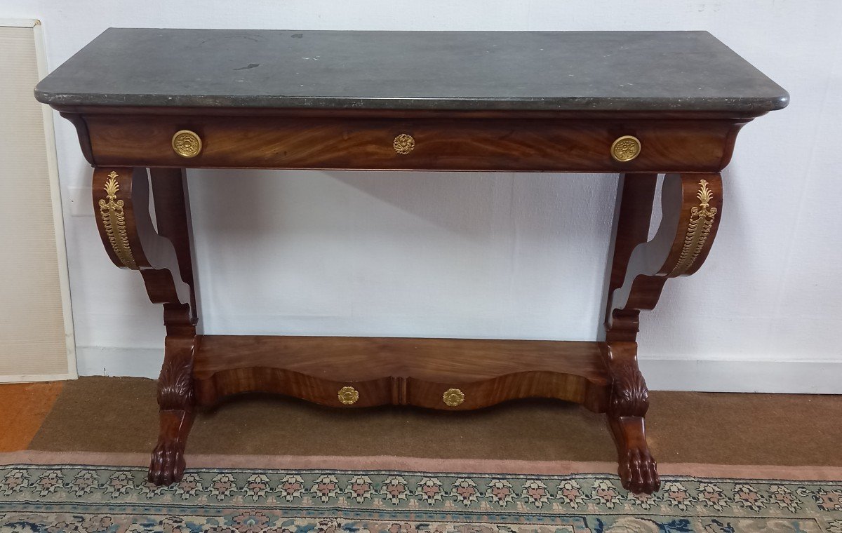 Restoration Period Mahogany Console-photo-4