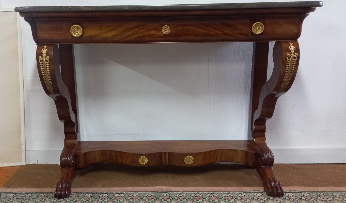 Restoration Period Mahogany Console