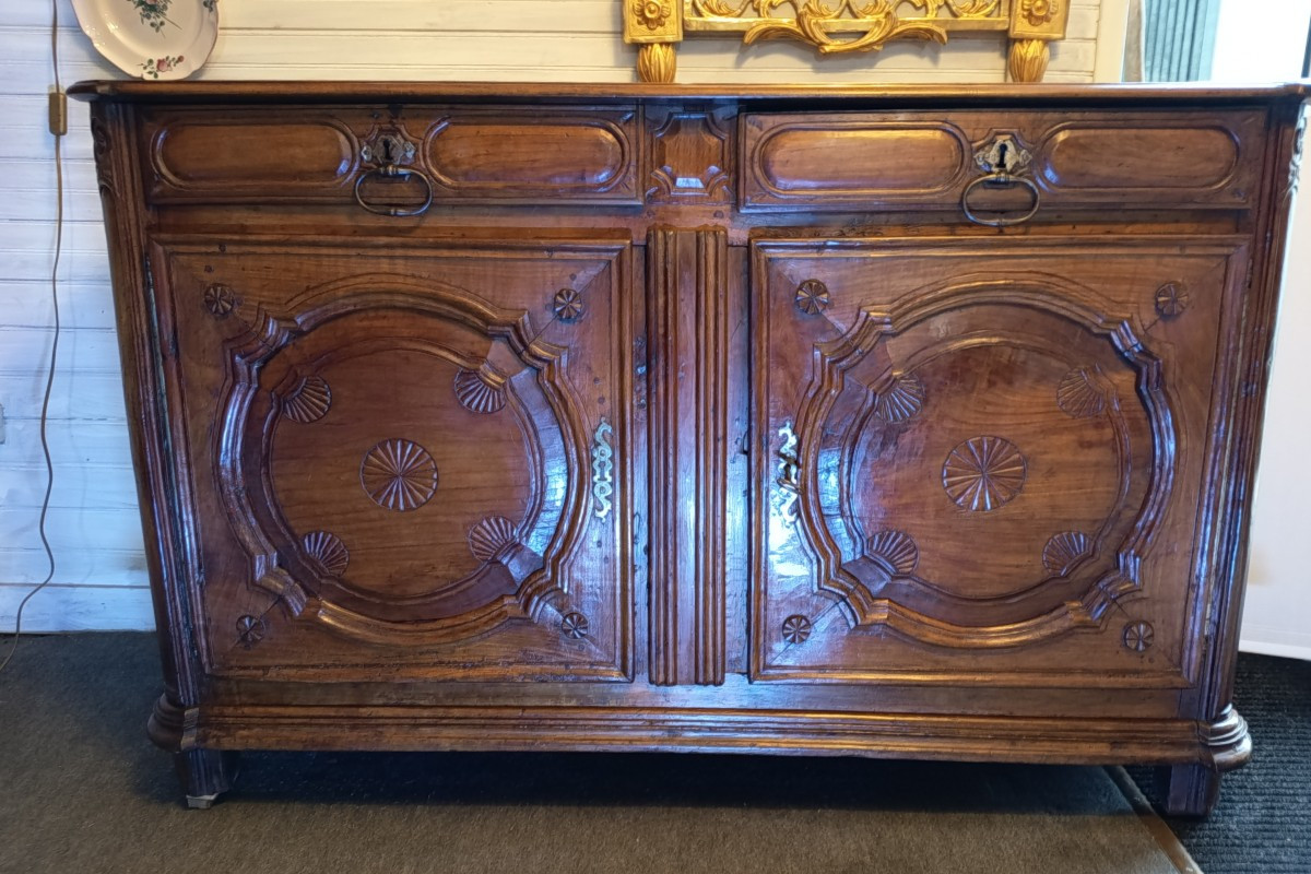 Small Louis XIV Cherrywood Sideboard From The 18th Century-photo-2