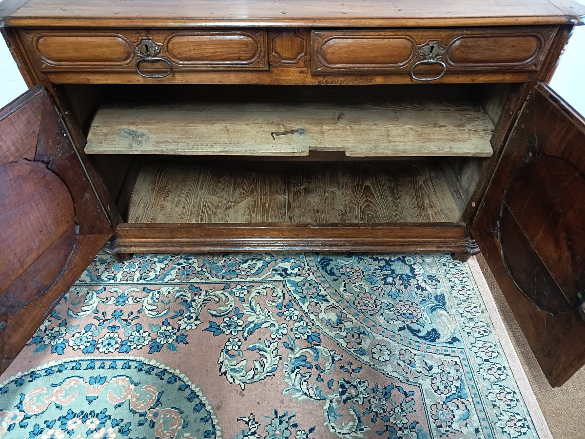 Small Louis XIV Cherrywood Sideboard From The 18th Century-photo-1