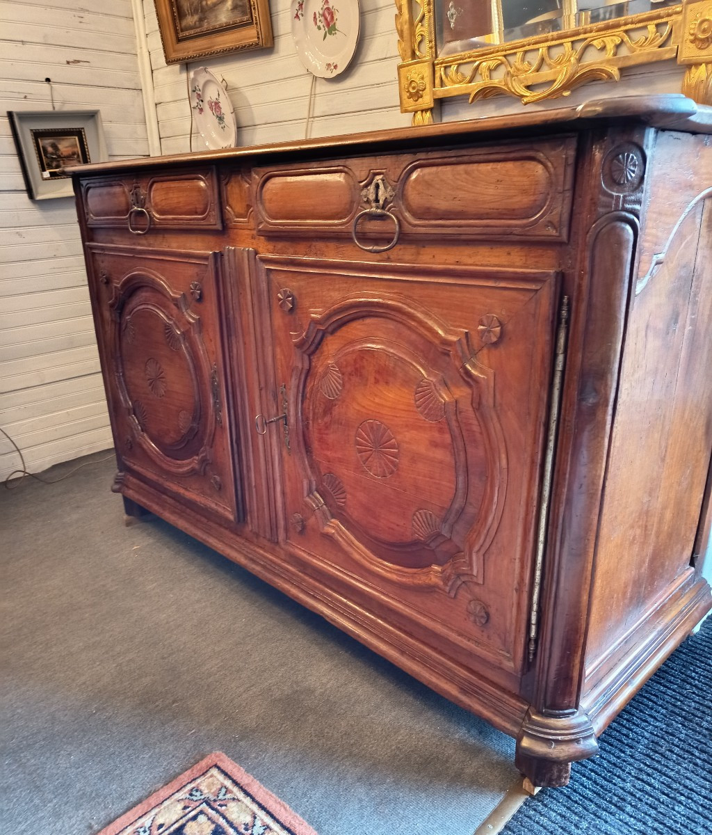 Small Louis XIV Cherrywood Sideboard From The 18th Century