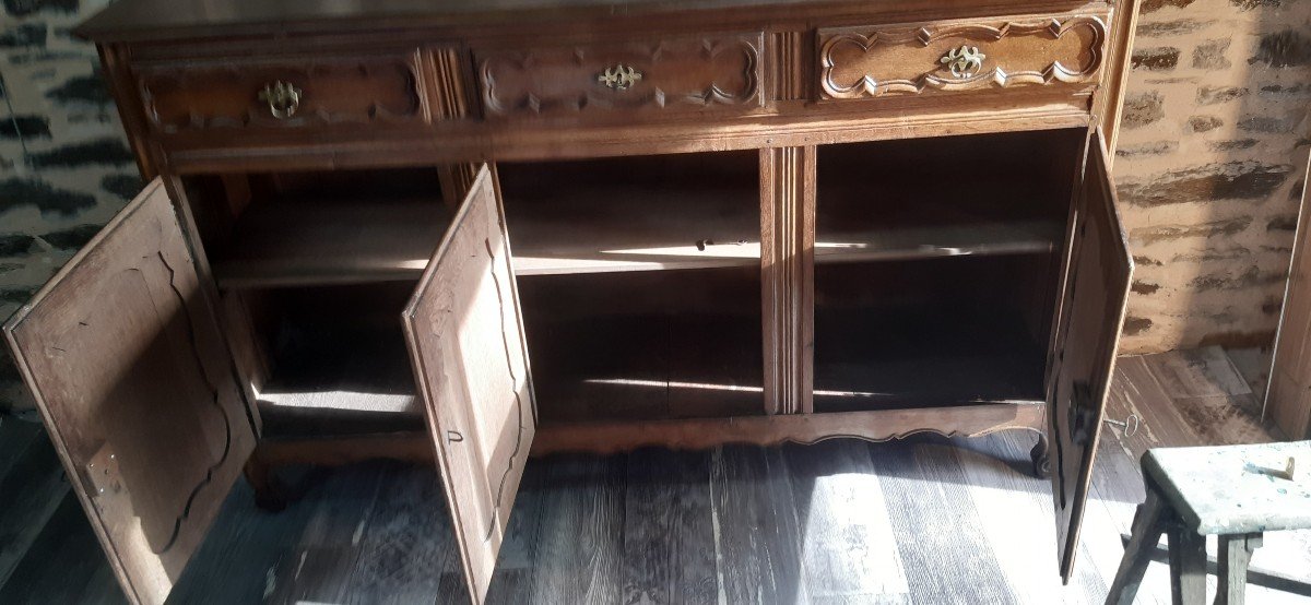 18th Century Lorrain Sideboard In Oak-photo-3