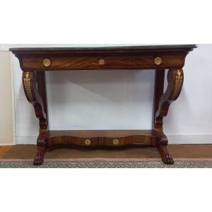 Restoration Period Mahogany Console