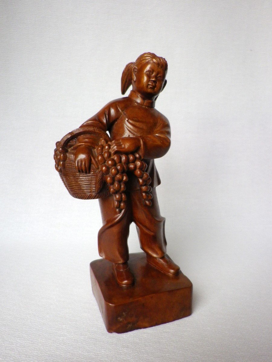 Wooden Statuette Vietnam - Indochina 1950-photo-2