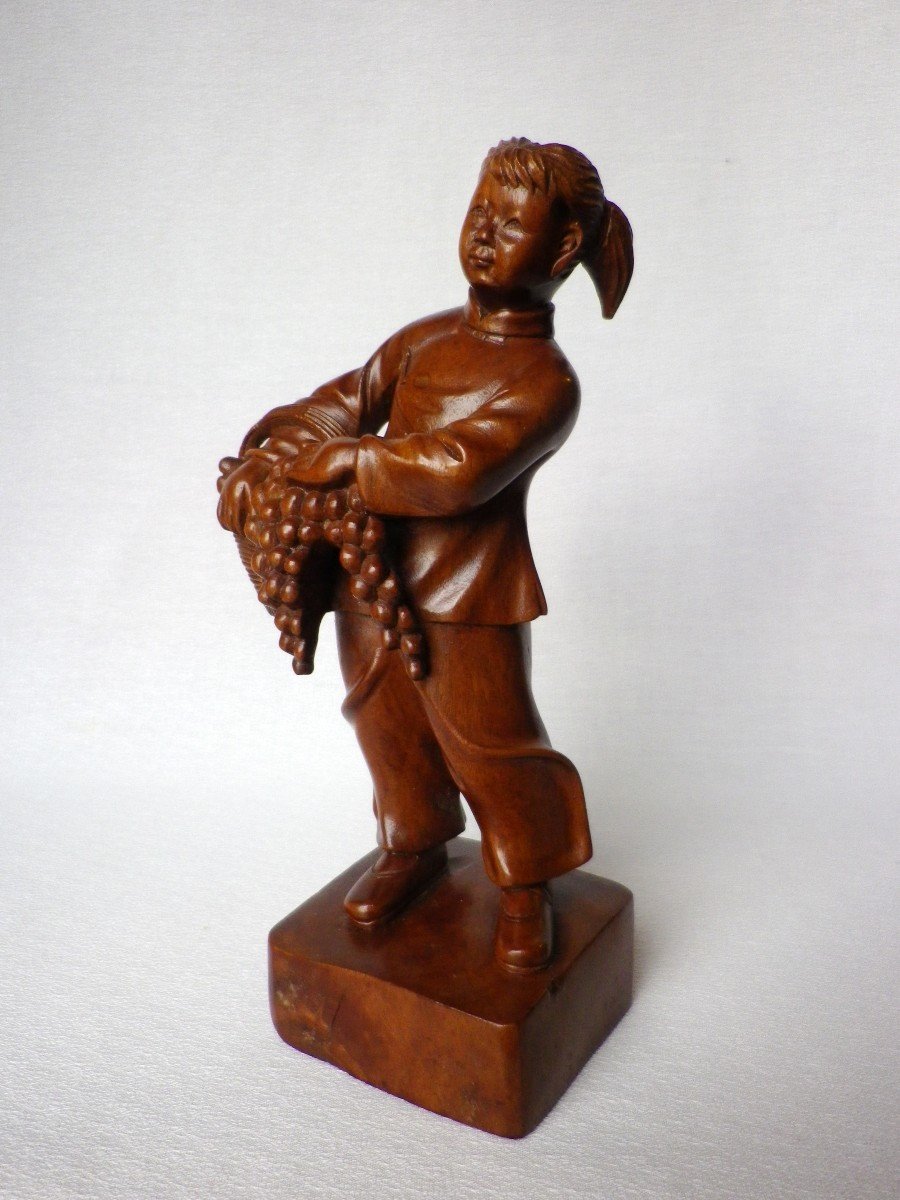 Wooden Statuette Vietnam - Indochina 1950-photo-4