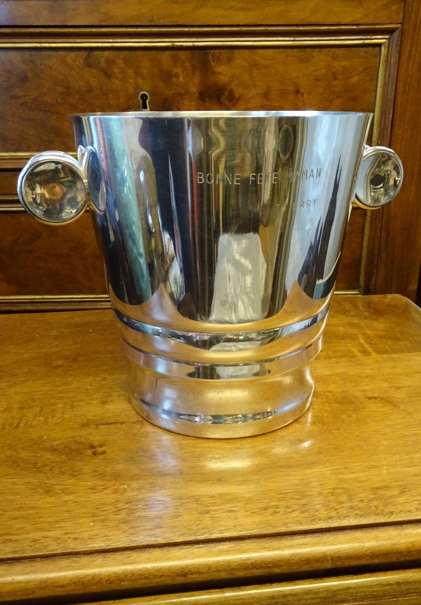 Silver Metal Champagne Bucket 20th