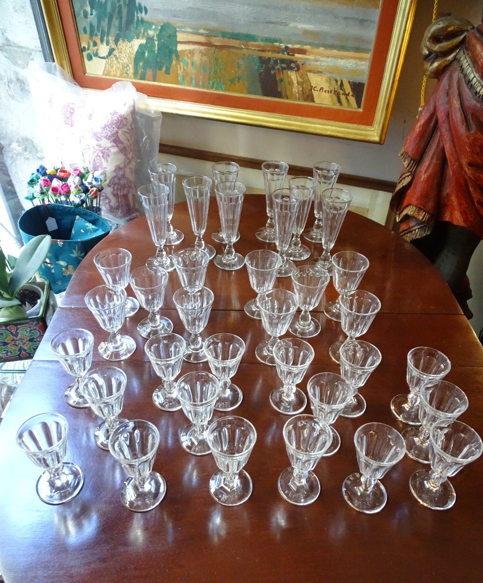 Crystal Glass Service Late 19th-photo-1