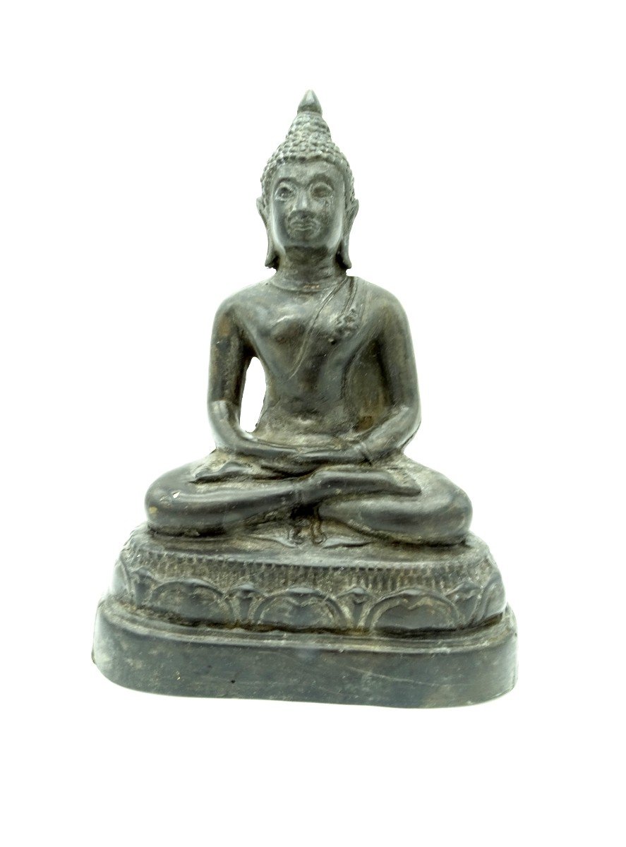 Buddha In Cast Iron Late 19th Thailand