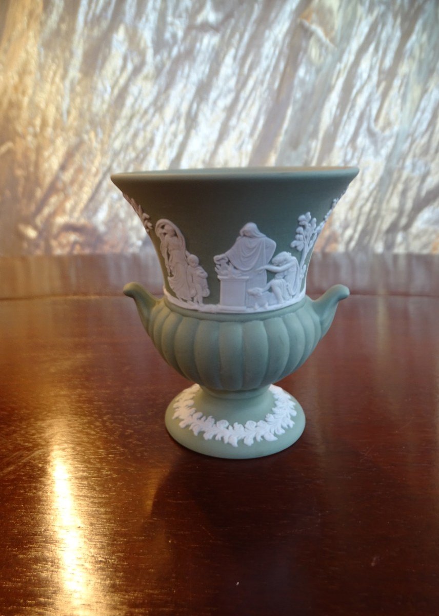 Small Medicis Vase In Wedgwood 1950s-photo-3