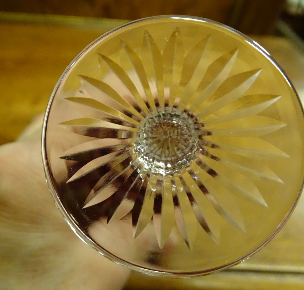 5 Verres à Liqueur En Cristal De Saint-Louis Modèle Riesling 20ème-photo-2