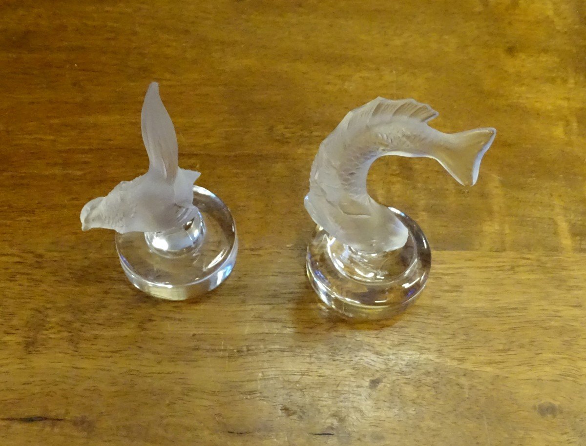 2 Lalique France Paperweights 20th-photo-2