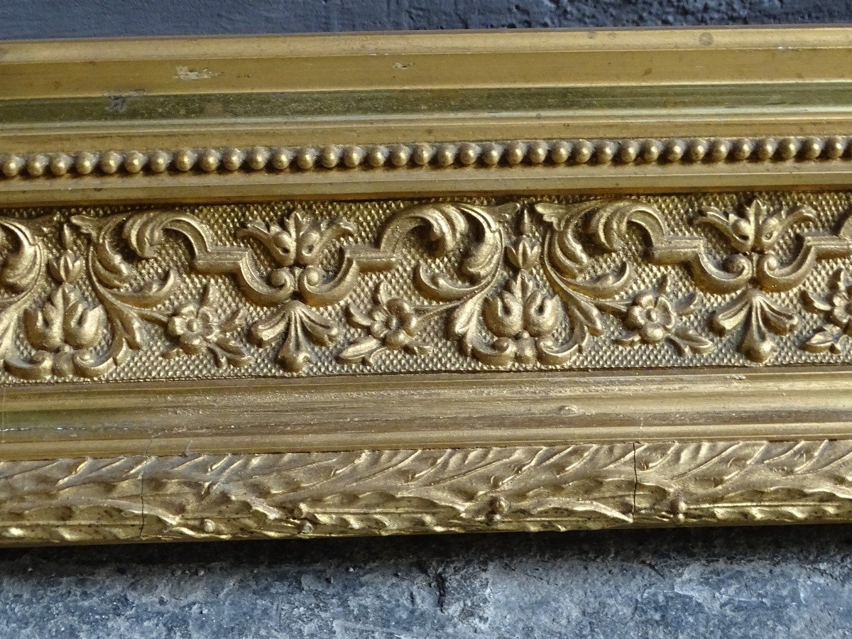 Large Frame In Wood And Stucco 19th-photo-2