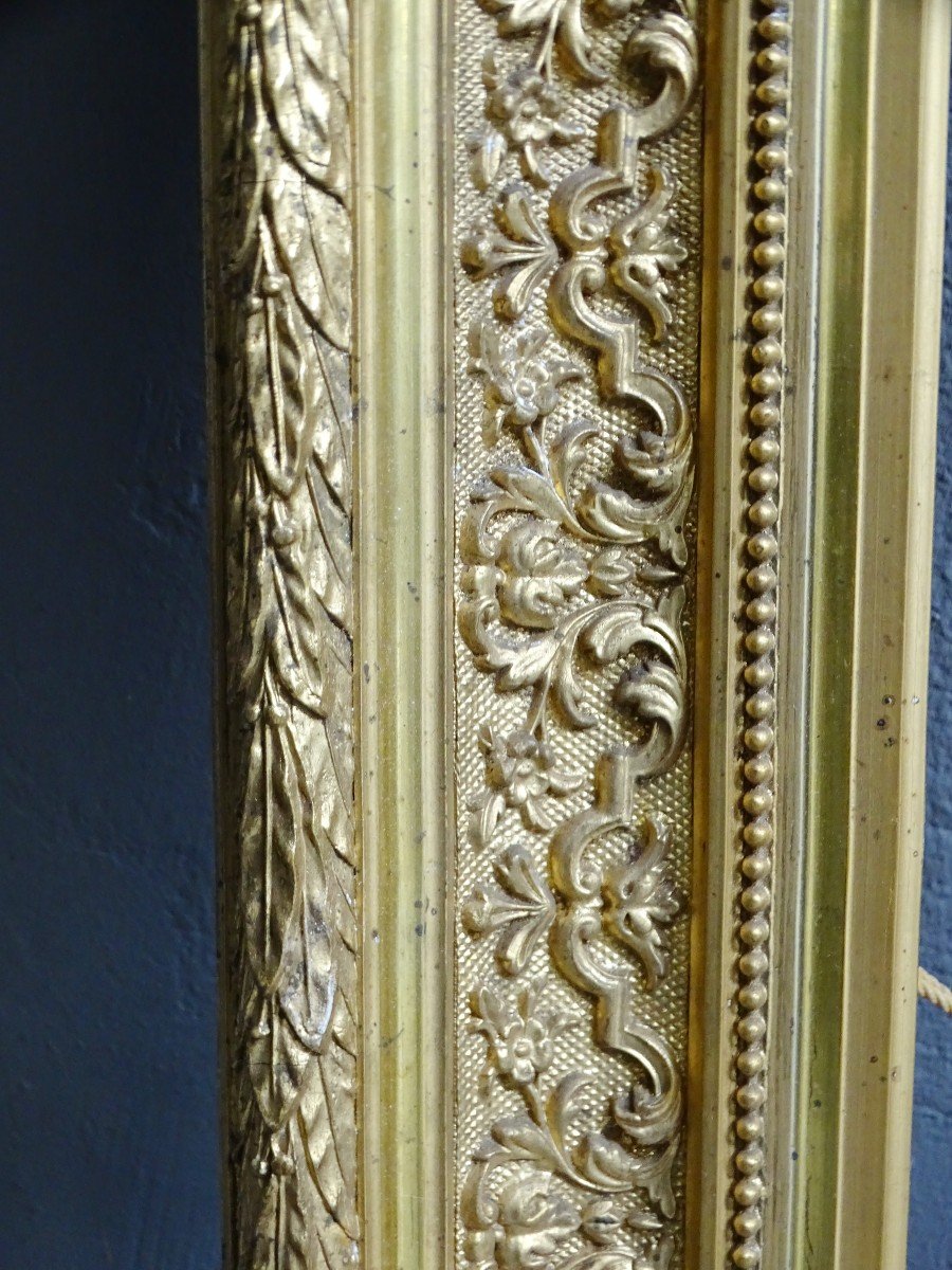 Large Frame In Wood And Stucco 19th-photo-3